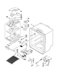 Refrigerator Liner Parts Diagram and Parts List for MFT2771WEM0  Maytag Refrigerator
