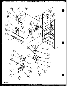 Control And Lamps Diagram and Parts List for BZ22QL-P1153001WL  Amana Refrigerator