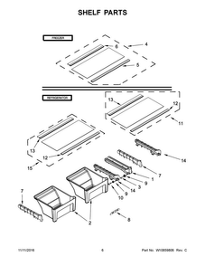 Part Location Diagram of W11674475 Whirlpool FW SHELF ASSY, CRISPER WHITE 3