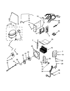 Upper Unit Parts Diagram and Parts List for JS48SEDUDW20  Jenn-Air Refrigerator