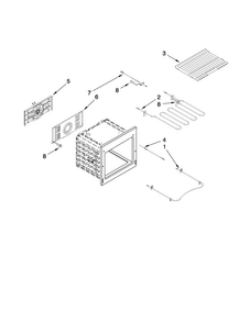 Internal Oven Parts Diagram and Parts List for JES9860BAS19  Jenn-Air Range
