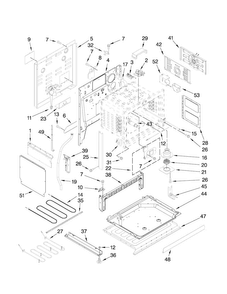Chassis Parts Diagram and Parts List for JDS9865BDP22  Jenn-Air Range