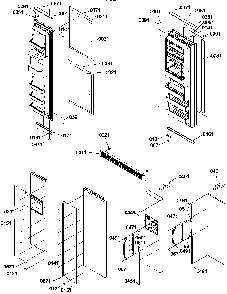 Handles, Trim, And Toe Grille Kits Diagram and Parts List for SRD520TW-P1308801WW  Amana Refrigerator