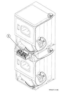 Harnesses 1 Diagram and Parts List for SSGT09LF  Speed Queen Dryer