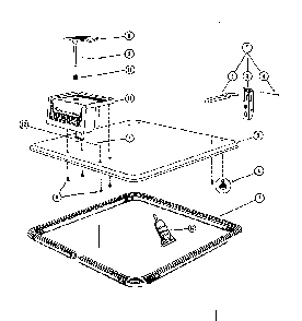 Lid Assembly Diagram and Parts List for SDWP2410  Kenmore Dishwasher