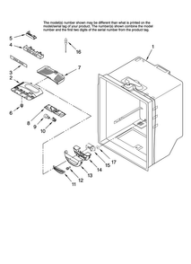 Refrigerator Liner Parts Diagram and Parts List for ABB2222FED10  Amana Refrigerator