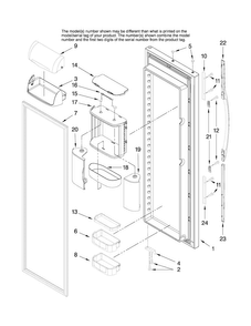 Refrigerator Door Parts Diagram and Parts List for AS2626GEKB13  Amana Refrigerator
