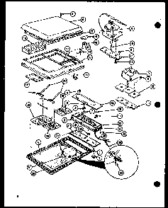 Section 4 Diagram and Parts List for AKG-20S-P85124-5S  Amana Cooktop