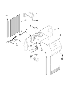 Air Flow Parts Diagram and Parts List for MSD2553WEM01  Maytag Refrigerator