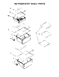 Refrigerator Shelf Parts Diagram and Parts List for 10641179710  Kenmore Refrigerator