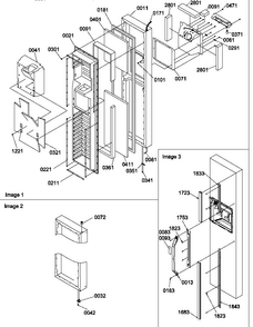 Freezer Door Diagram and Parts List for SXD322L-P1313901WL  Amana Refrigerator