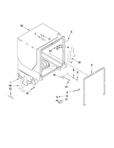 Tub And Frame Parts Diagram and Parts List for MDB4709AWB2  Maytag Dishwasher