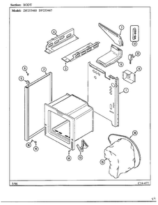 Body Diagram and Parts List for DF253467  Magic Chef Range