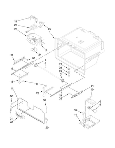 Freezer Liner Parts Diagram and Parts List for JFI2089ATS2  Jenn-Air Refrigerator