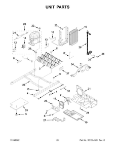 Unit Parts 2 Diagram and Parts List for ASI2575GRB08  Amana Refrigerator