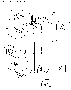 Fresh Food Door Diagram and Parts List for JRSD246B MBQ81C Jenn-Air Refrigerator