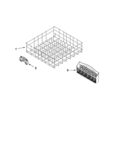 Lower Rack Parts Diagram and Parts List for MDB4709PAB1  Maytag Dishwasher