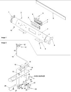 Control Panel And Gas Supply Diagram and Parts List for ARGS7650E-P1130765NE  Amana Range
