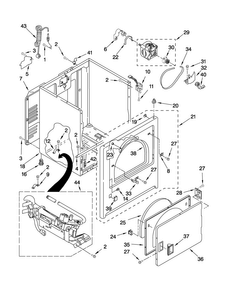Cabinet Parts Diagram and Parts List for NGD4800VQ1  Amana Dryer