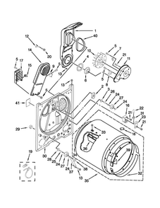 Bulkhead Parts Diagram and Parts List for MEDC300XW1  Maytag Dryer