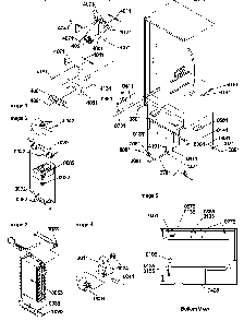 Drain System, Rollers, And Evap Assy Diagram and Parts List for SR25TW-P1194002WW  Amana Refrigerator