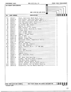 Fresh Food Compartment Page 3 Diagram and Parts List for 19992A  Admiral Refrigerator