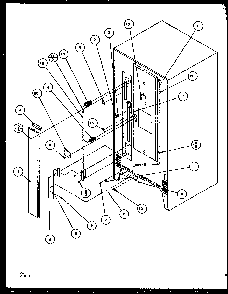Wiring Harness & Cord Diagram and Parts List for 85161W-P1117111WW  Amana Refrigerator
