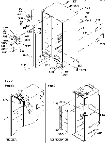 Cabinet Parts Diagram and Parts List for SXD520TW-P1310001WW  Amana Refrigerator