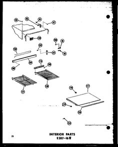 Section 2 Diagram and Parts List for ESRF-16W-C-P60303-23WC  Amana Refrigerator