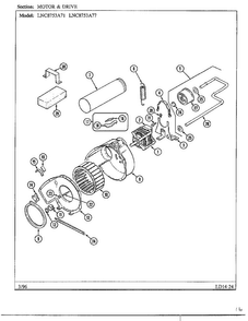 Motor And Drive Diagram and Parts List for LNC-8753A77  Maytag Dryer