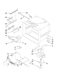Freezer Liner Parts Diagram and Parts List for AFD2535DEW10  Amana Refrigerator