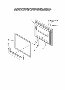 Freezer Door Parts Diagram and Parts List for GB6525PEAS10  Maytag Refrigerator