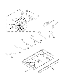 Part Location Diagram of W10566297 Whirlpool TUBING-GAS