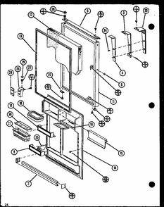 Section 2 Diagram and Parts List for TX18N-P1106212W  Amana Refrigerator