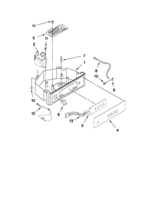 Control Panel Parts Diagram and Parts List for JIM158XXCX1  Jenn-Air Ice Maker