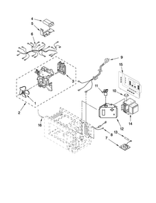 Microwave Interior Parts Diagram and Parts List for AMC6158BCB10  Jenn-Air Microwave