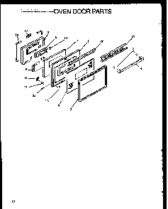 Oven Door Parts Diagram and Parts List for XST209-2W P1133345NW Amana Range