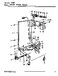 Frame Diagram and Parts List for DC24J6  Maytag Dishwasher