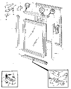 Door Diagram and Parts List for WCG-H9B M87-S-002 Jenn-Air Wine and Beverage Cooler
