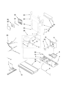 Unit Parts Diagram and Parts List for JFC2089HPF3  Jenn-Air Refrigerator