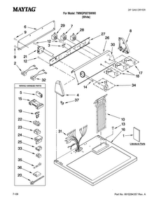 Part Location Diagram of W10246604 Whirlpool SHEET, CYCLE FEATURE