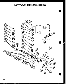 Motor-pump Mechanism Diagram and Parts List for DUS600B P1139732NB Caloric Dishwasher