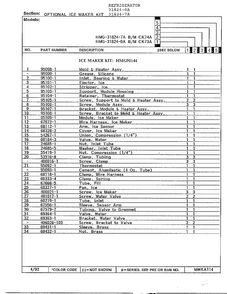 Optional Ice Maker Kit Page 2 Diagram and Parts List for 31824-0A  Admiral Refrigerator