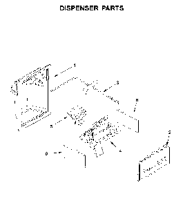 Dispenser Parts Diagram and Parts List for 10651332713  Kenmore Refrigerator