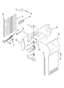 Air Flow Parts Diagram and Parts List for MSD2552VEB00  Maytag Refrigerator