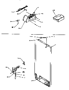 Factory Installed Ice Maker Diagram and Parts List for TXI22R2-P1168014W  Amana Refrigerator
