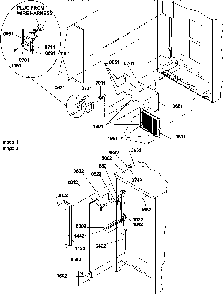 Cabinet Back Diagram and Parts List for TR18TE-P1303101WE  Amana Refrigerator