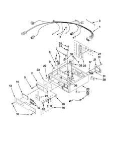 Control Panel And Separator Parts Diagram and Parts List for MLE24PNAGW1  Maytag Dryer