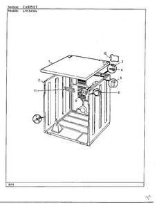 Cabinet Diagram and Parts List for 8430A REV E Norge Dryer