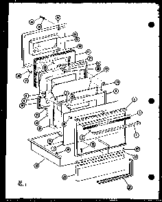 Section 3 Diagram and Parts List for CRCR-7-P85515-5S  Amana Range